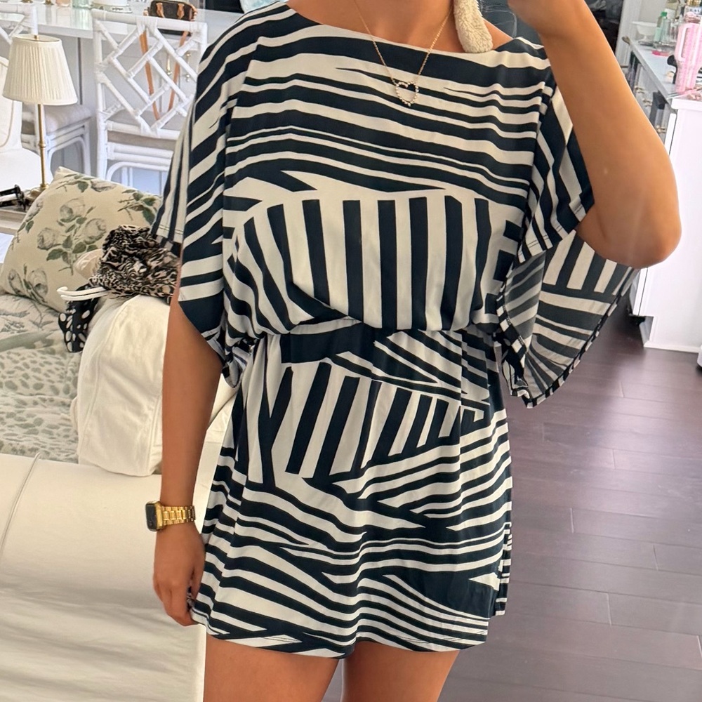 JFW Striped Black & White Mini Dress